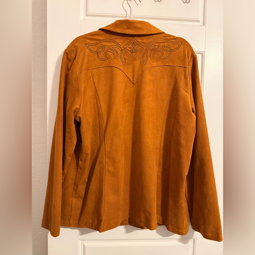 Idyllwind Tan‎ Suede Blazer with Embroidery - Picture 3 of 3